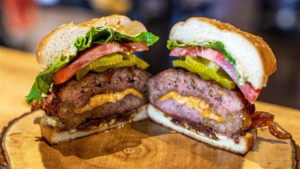 Sauce & Cheese Stuffed Burger