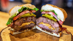 Sauce & Cheese Stuffed Burger