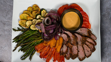 Encrusted Pork Tenderloin with Vegetables