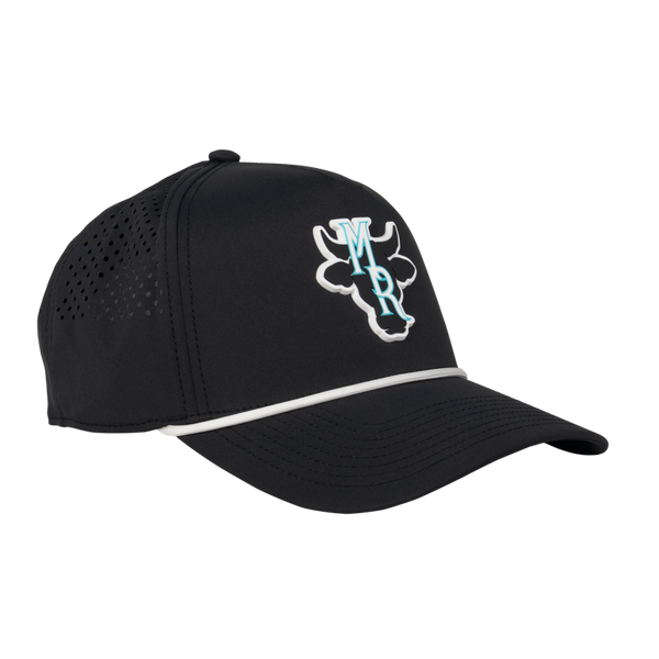 Marble Ridge, Curved 5 Panel Performance, Curved Bill, Black - Marble Ridge Specialty Farms