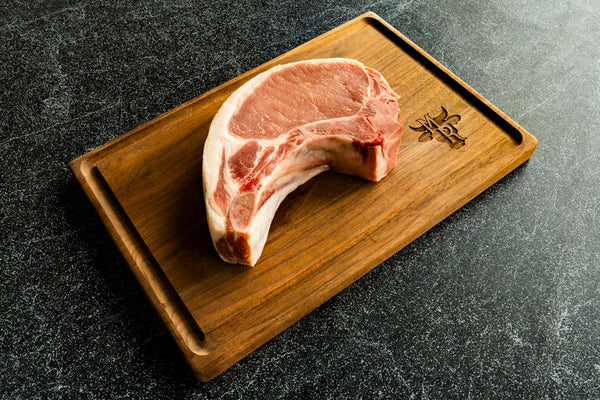 A Marble Ridge Farms Bone-in Center Cut Pork Chop