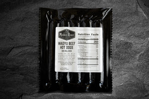 Wagyu Beef Hot Dogs, Skinless - Marble Ridge Specialty Farms