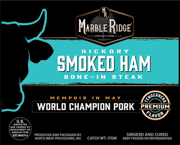 Bone-In Smoked Ham Steaks - Marble Ridge Specialty Farms